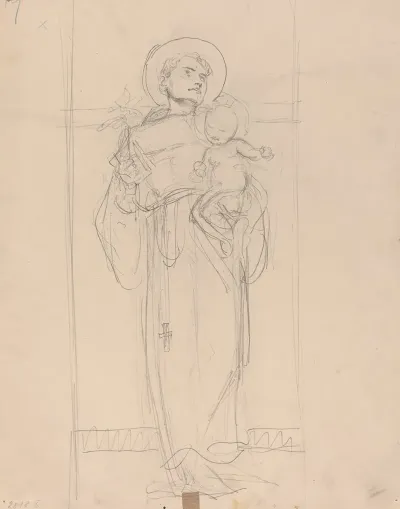Standing Saint Holding The Christ Child