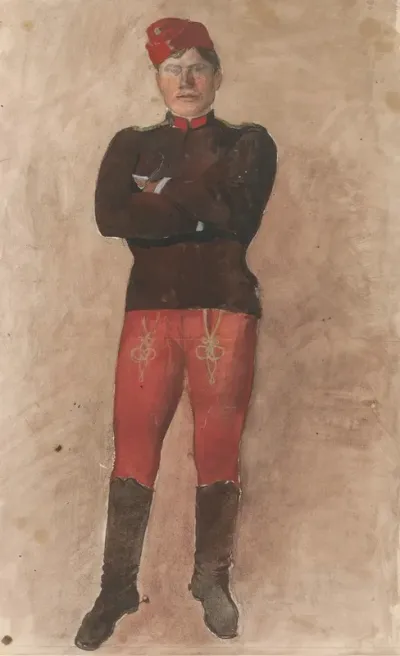 Standing Soldier With Folded Arms