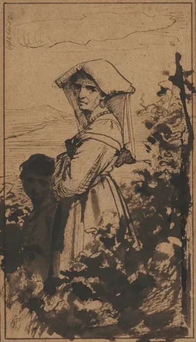 Standing Woman And Child
