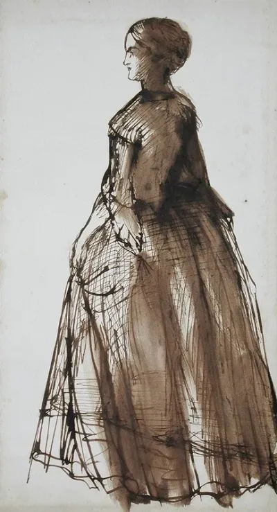 Standing Woman Facing Left