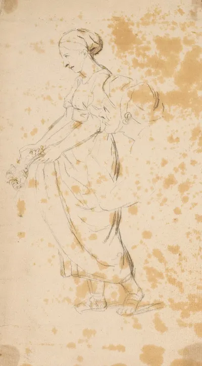 Standing Woman Head Of Man