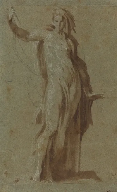 Standing Woman Holding A Scroll