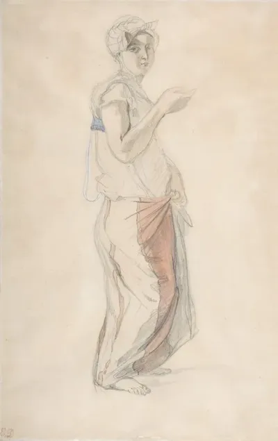 Standing Woman In Moroccan Costume