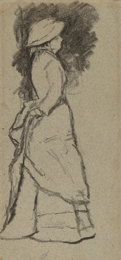 Standing Woman In Profile
