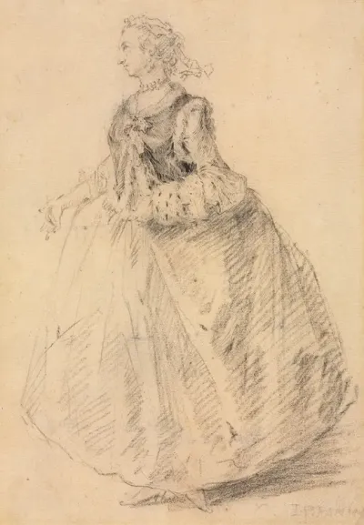 Standing Woman With An Ermine Muff