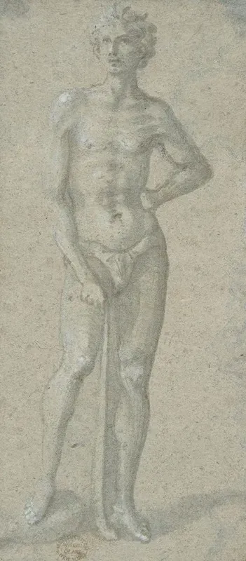 Standing Youth Holding A Club