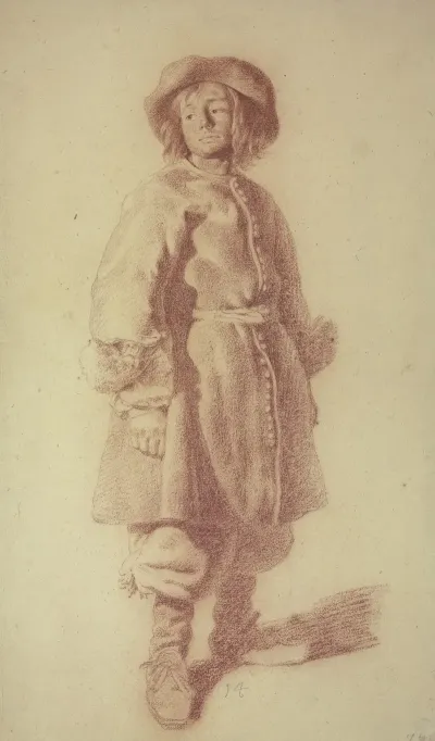 Standing Youth In A Marine Uniform