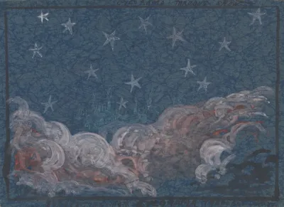 Starry Cloudy Night Sky