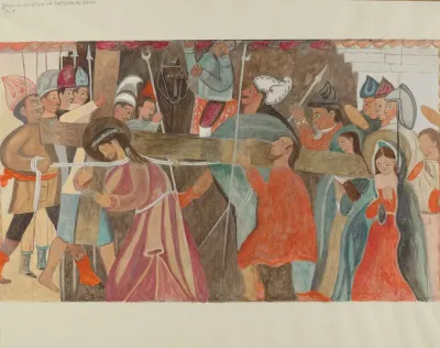Station Of The Cross No 5 Jesus Is Assisted In Carrying His Cross