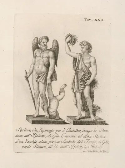 Statua Che Figurasi Per Lautuno Lungo Lo Stradone Allisolotto Di Gio Caccini