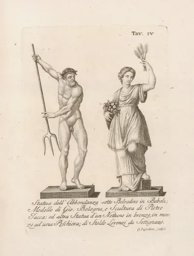 Statua Dell Abbondanza Sotto Belvedere In Boboli Modello Di Gio Bologna E Scultura Di Pietro Tacca