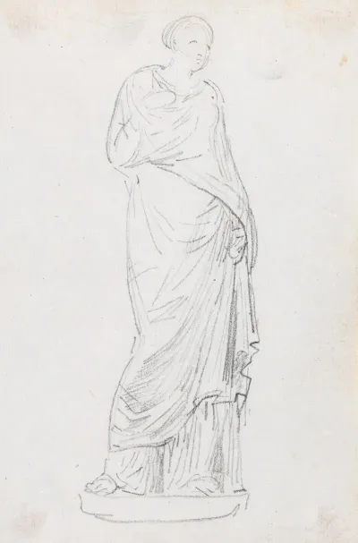 Statue Of A Female In A Toga