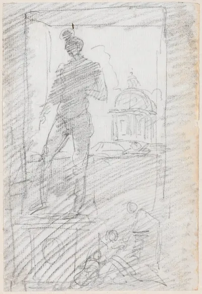 Statue Of A Nude Before A Window View