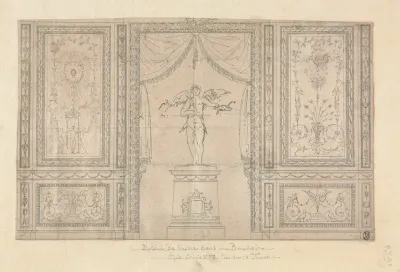 Statue Of Cupid In A Wall Niche