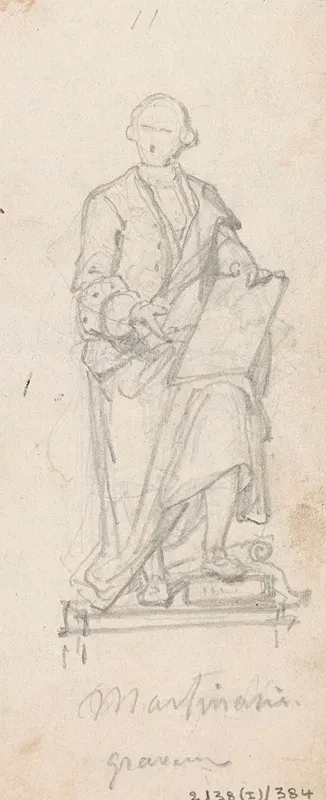 Statue Of The Engraver Pieter Martinasie