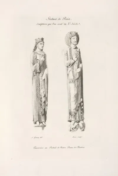 Statues De Rois Sculptures Que Lon Croit Du Xe Siecle