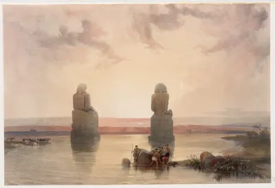 Statues Of Memnon At Thebes During The Inundation
