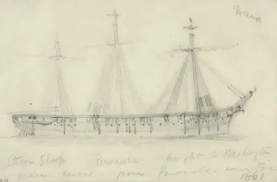 Steam Sloop Pensacola Brought To Washington Under Canvas From Pensacola Some Time 1861