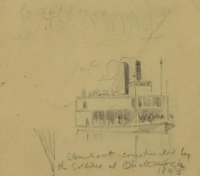 Steamboat Constructed By The Soldiers At Chattanooga 1863