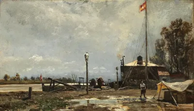 Steamboat Station On The Danube Near Kaisermuhlen