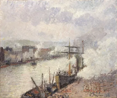 Steamboats In The Port Of Rouen