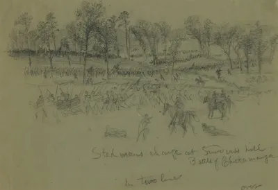 Steedmans Charge At Snodgrass Hill Battle Of Chickamauga