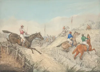 Steeplechasing The Field Jumping In And Out Of A Lane