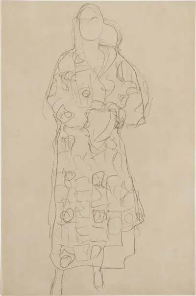 Stehende Figur Im Verzierten Kleid Standing Figure In Ornamented Gown