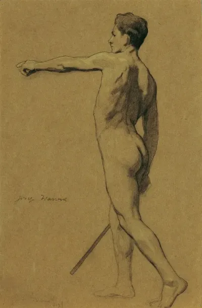 Stehender Mannlicher Akt 2