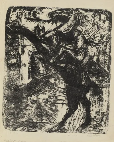 Steigendes Pferd Mit Reiter