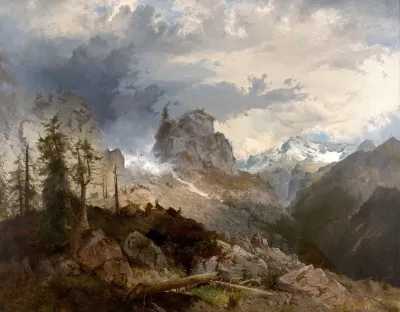 Steinschlag Im Hochgebirge