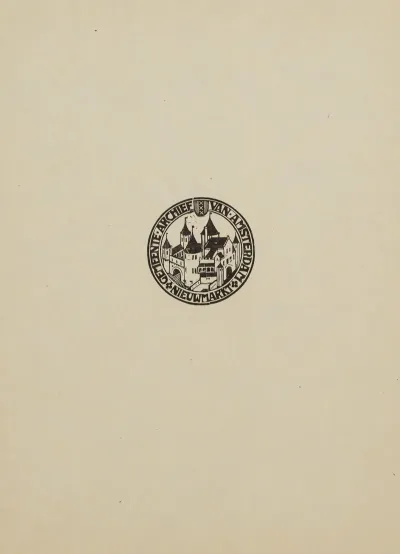 Stempel Voor Het Gemeente Archief Van Amsterdam