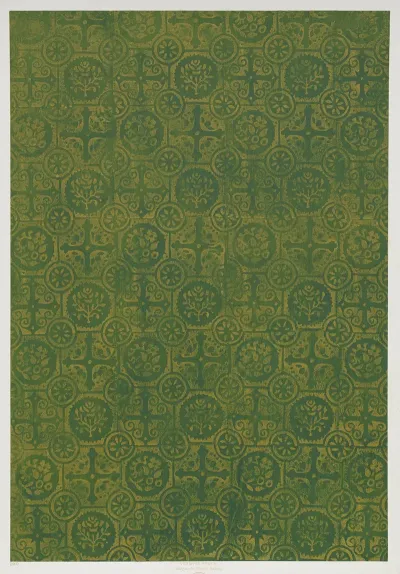Stempeldruckpapier Ornamentales Flachenmuster