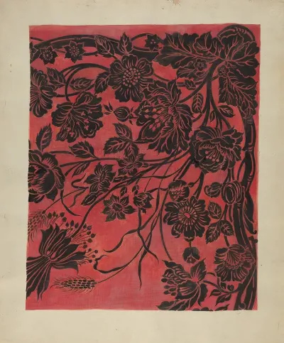 Stenciled Table Cover