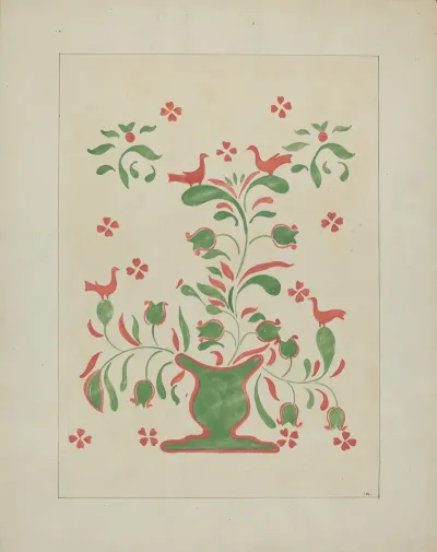 Stencilled Wall 10