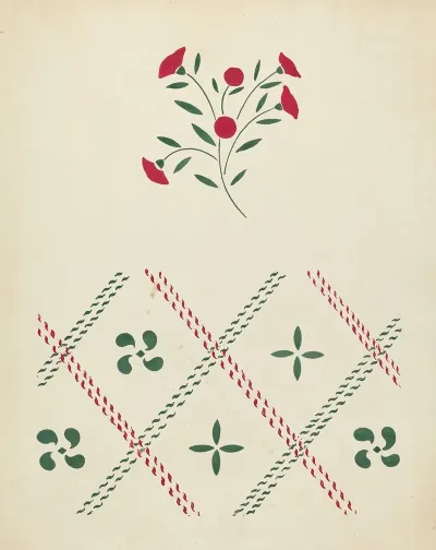 Stencilled Wall 13