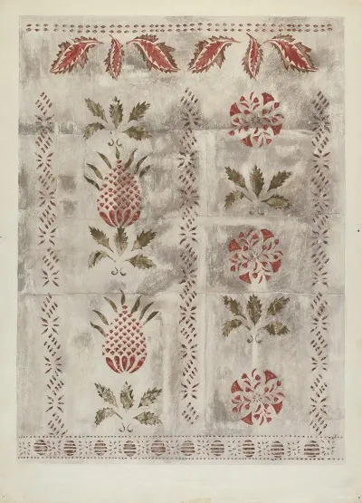 Stencilled Wall 4