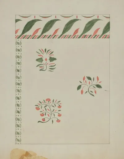 Stencilled Wall 8