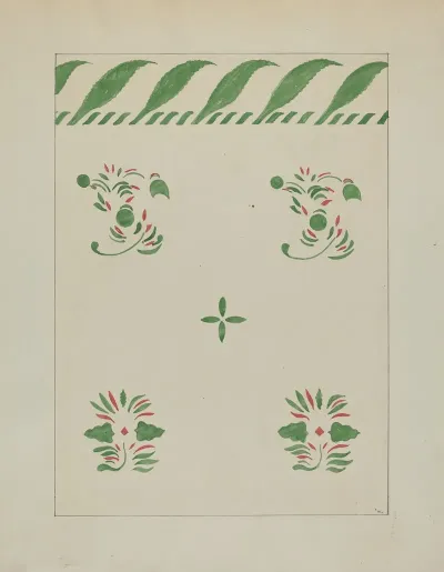 Stencilled Wall 9