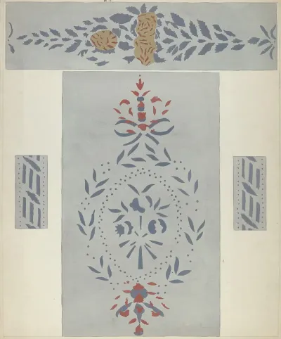 Stencilled Wall Detail