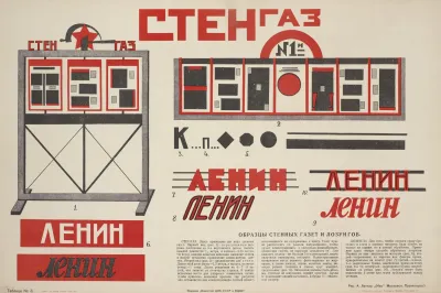 Stengazeta Lenin Obraztsy Starinnykh Gazet I Lozungov Ris A Letkar Tablitsa No 3
