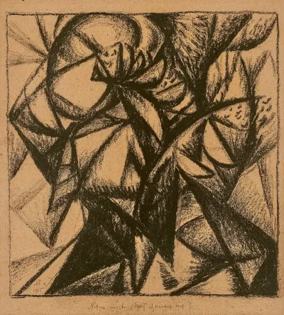 Still Life Bouquet With Autumn Leaves