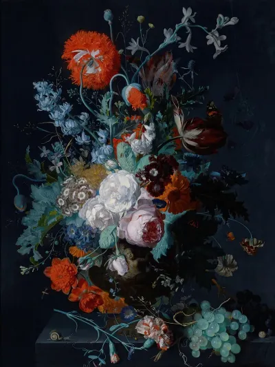 Still Life Of Flowers And Fruit 2