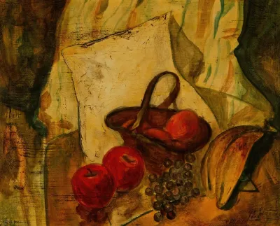 Still Life Of Fruit In A Basket