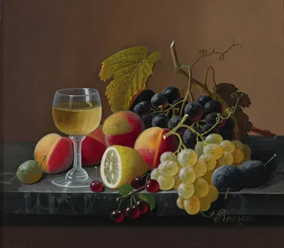 Still Life Of Fruit With Lemon