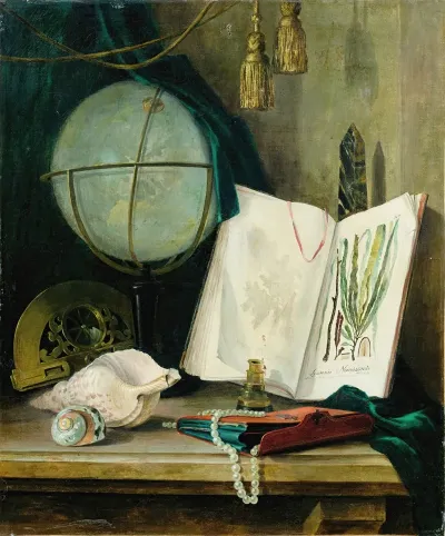 Still Life With A Globe And Shells