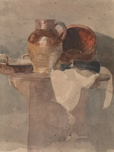 Still Life With A Jug And Copper Pan