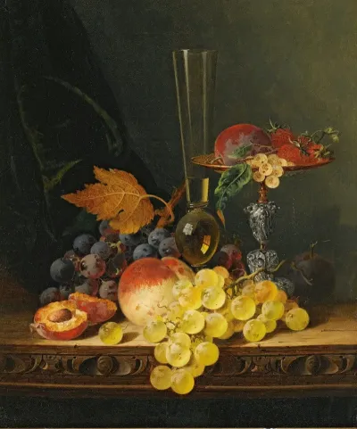 Still Life With A Tazza Fruit And A Wine Glass