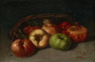 Still Life With Apples Pear And Pomegranates