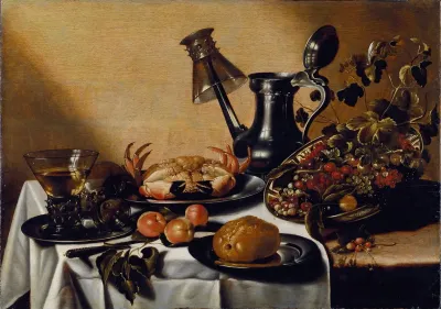 Still Life With Crab And Fruit